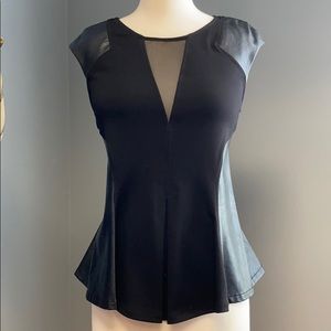 GUESS mesh leather shirt